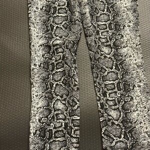 Bar III Monochrome Snake Print Trousers